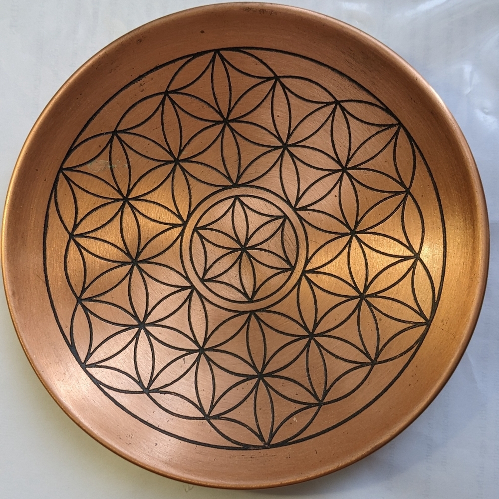 Flower of Life Copper Dish 6"
